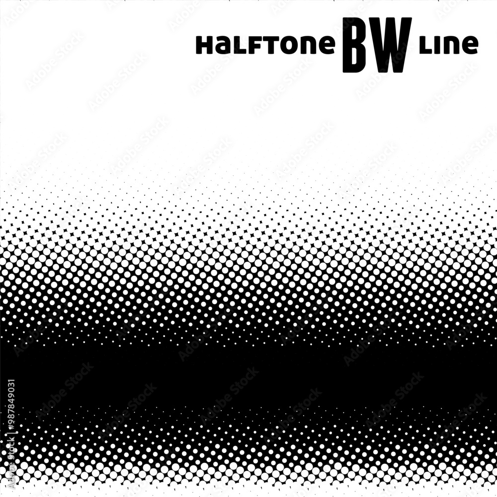 Poster abstract halftone black line on white background. simple vector graphic pattern