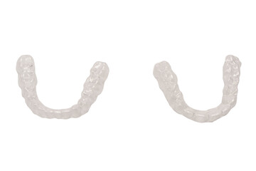 Transparent mouth guard isolated on a white.