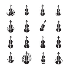 cello vector collection, music instrument 