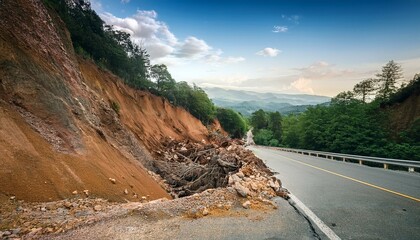  landslide and road damage 