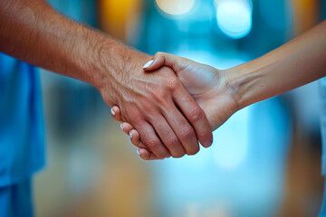 Couple's affectionate gesture of holding hands.