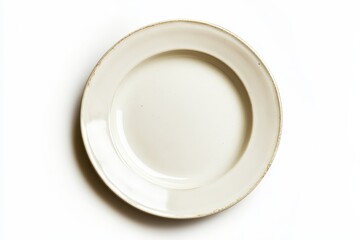 Blank ceramic plate on white background