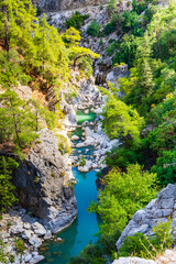 River in a Goynuk canyon. Antalya province, Turkey