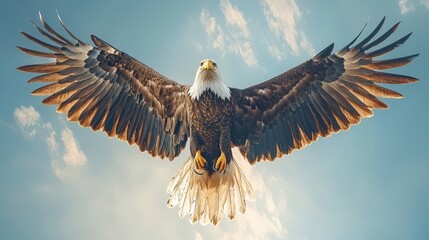 Majestic Bald Eagle in Hyper-Realistic Style