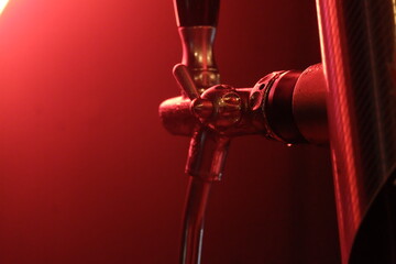 beer pouring into glass