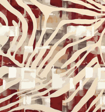 Abstract brush stroke zebra pattern