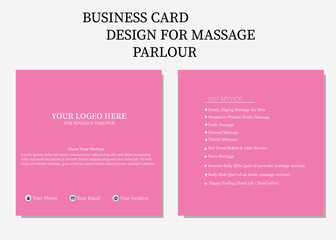 business card design for massage parlour corporate business card design modern design card design