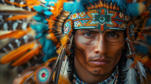 Moctezuma's Legacy: Portrait of a Man Dressed as the Aztec General