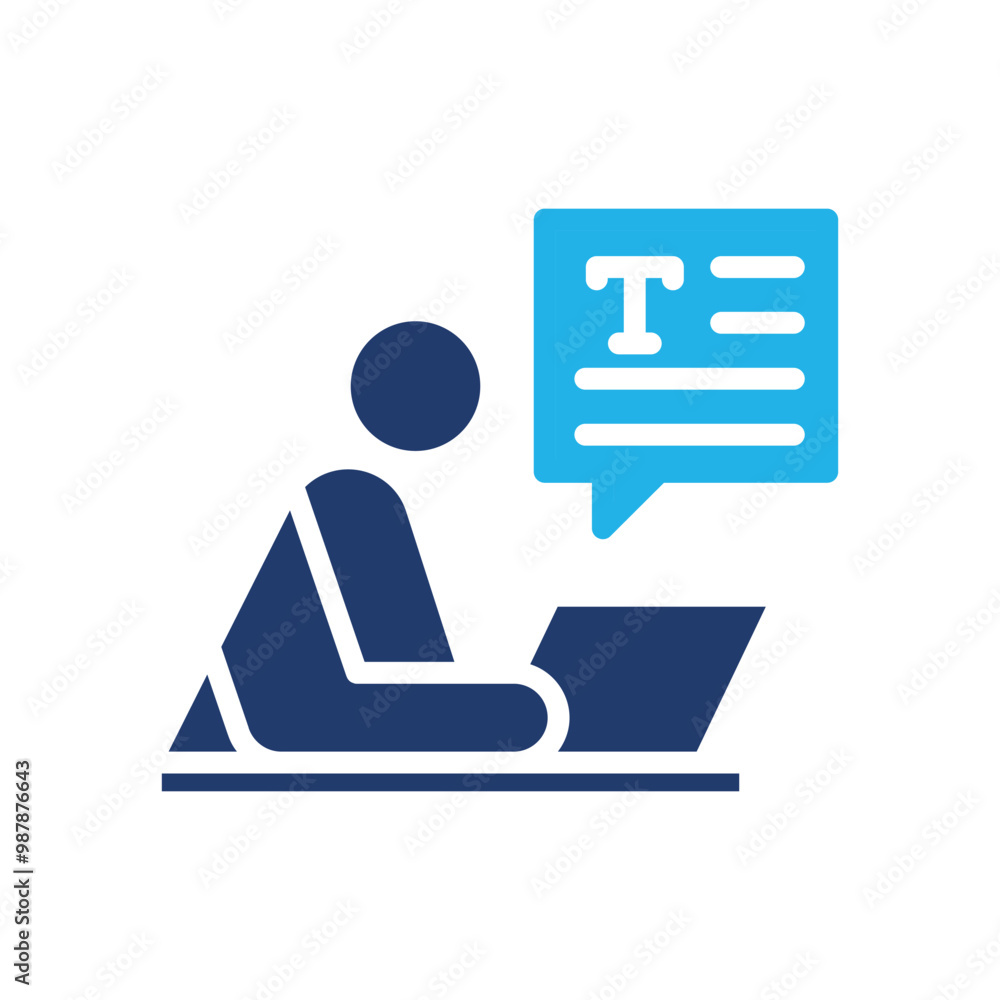 Poster storyteller colored icon vector design good for web or mobile app