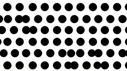 same size black dots arranged in rows on the left side of an empty white background