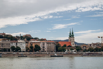 Beautiful Danube embankments in the very center of Budapest