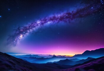 Fototapeta premium breathtaking cosmic vistas displaying distant brilliant celestial wonders stunning night sky, astrophotography, cosmos, galaxy, star, universe, astronomy