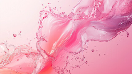 Abstract pink background. Fluid Liquid 3d rendering.




