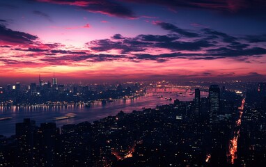 Obraz premium Night city beautiful stock photo