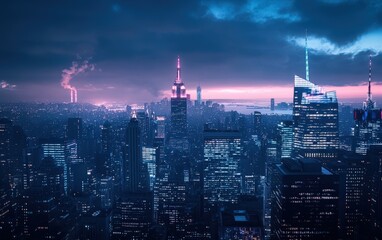 Fototapeta premium Night city beautiful stock photo