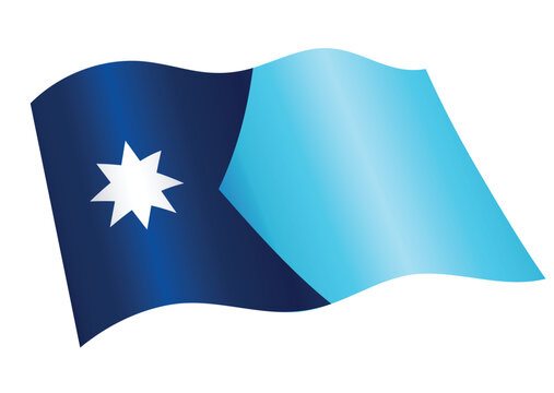 accurate correct new Minnesota MN state flag flying waving flowing transparent background