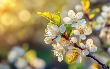 Spring flowers. Spring trees in blossom