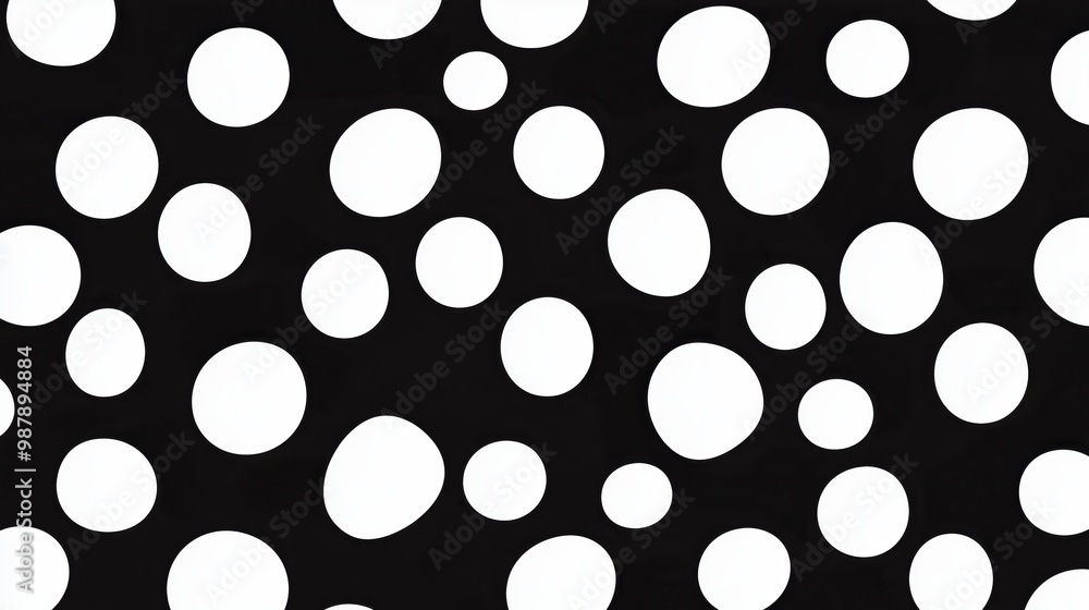 Aufkleber a black and white image of many small white circles. the circles are arranged in a pattern that crea