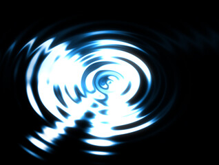 A captivating image of rippling water with a glowing blue effect against a dark background enhances its allure