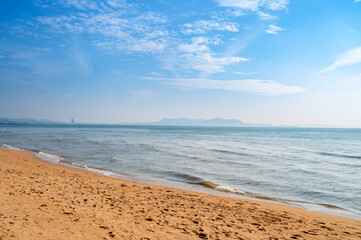 Beautiful sandy beach and tropical sea