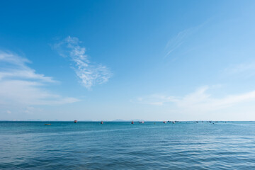 sea view with blue sky