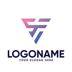 SF initial Vector Logo Design