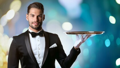 waiter with tray