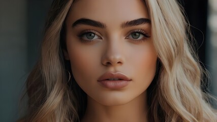 Naklejka premium Realistic Portrait of a Digital Influencer
