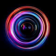 Captivating Psychedelic Spiral Vortex with Vibrant Neon Hues and Dynamic Motion