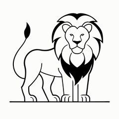 Lion Logo on White Background, Branding and Identity Concept Vector Art