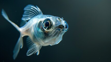 Fototapeta premium Captivating Underwater Creature with Striking Blue Hues