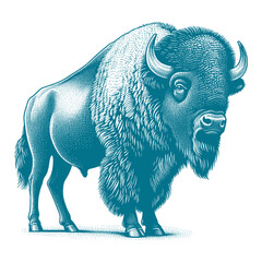 bison vector illustration