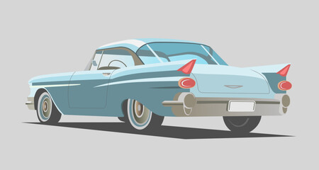 Classic Vintage Car Vector Illustration, SVG, background can be removed