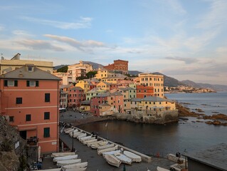 city of genoa colorful houses