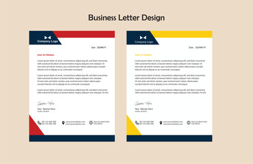 Modern corporate letterhead Business Letter