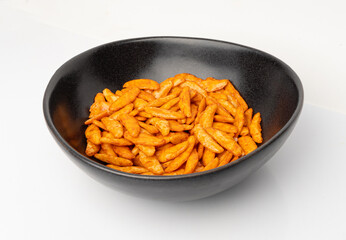 Senbei isolated, kaki no tane rice cracker, japanese crispy snack, sembei, okaki, Asian baked sweets