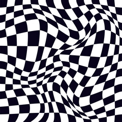 Obraz premium Psychedelic checkerboard pattern