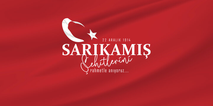 22 Aralık, Sarıkamış şehitlerini rahmetle anıyoruz. sarıkamış tasarımları. Translation: We commemorate the martyrs of Sarıkamış, December 22, with mercy. sarikamis designs.