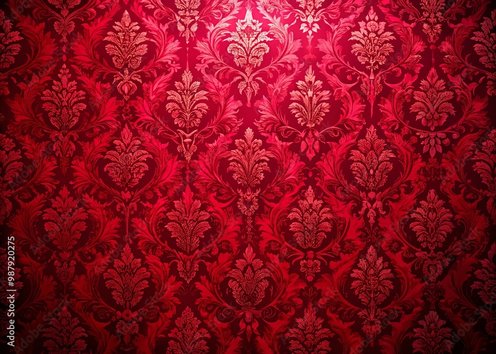 Poster stunning ruby red wallpaper design with abstract patterns and textures for elegant home decor