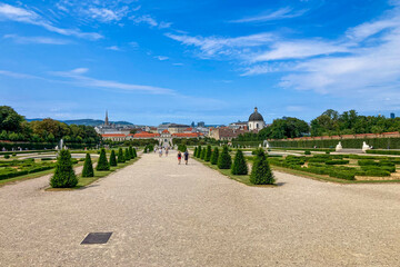 Belvedere Palace and garden in Vienna, Austria