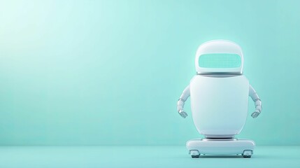 Modern Robot Figurine Displayed on a Wooden Table, Showcasing Intricate Design and Technology in a Minimalist Interior Setting