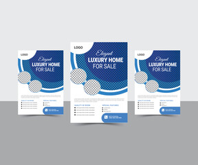 home saller flyer design template 