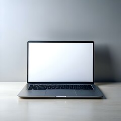 Clean. modern laptop mockup with a blank screen ready for your design.
