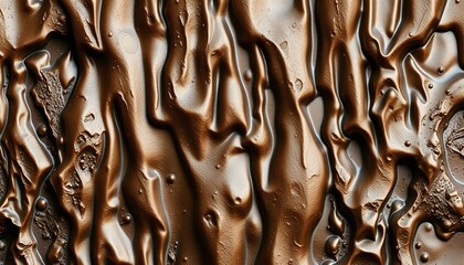 Abstract heavy molten metal with sharp glossy edges for creative device covers