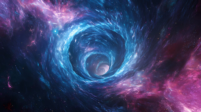 Parallel universe exploration through a wormhole conducted by the galactic federation. Galactic Federation. Illustration