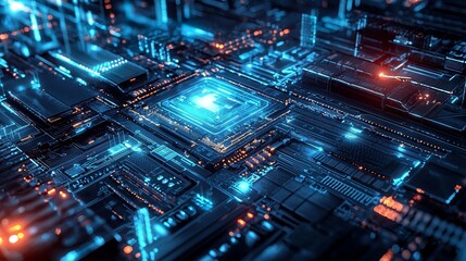 Obraz premium Abstract technology background. technology background. Ultra realistic....