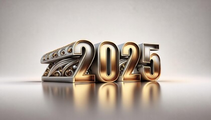 2025 3d metal text on floor " ai generated "
