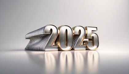 2025 3d metal text on floor " ai generated "
