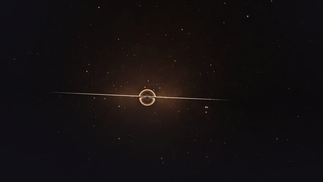 A black hole, a gravitational singularity in space. Space illustration