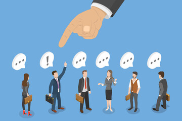 3D Isometric Flat Vector Illustration of Headhunter, Recruitment, Career Opportunities, and Talent